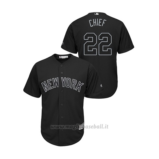 Maglia Baseball Uomo New Y Ork Yankees Jacoby Ellsbury 2019 Players Weekend Replica Nero